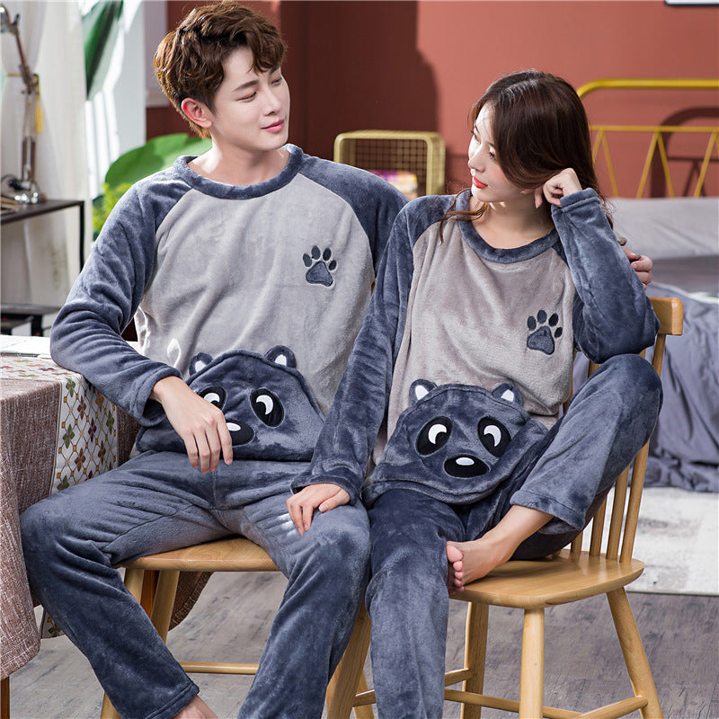 Coral Plush Couple Nightwear