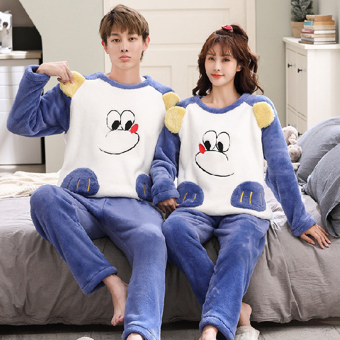 Coral Plush Couple Nightwear