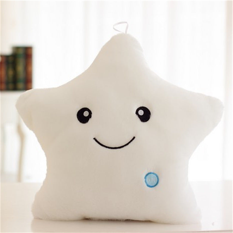 Luminous Colorful Star-Shaped Pillows