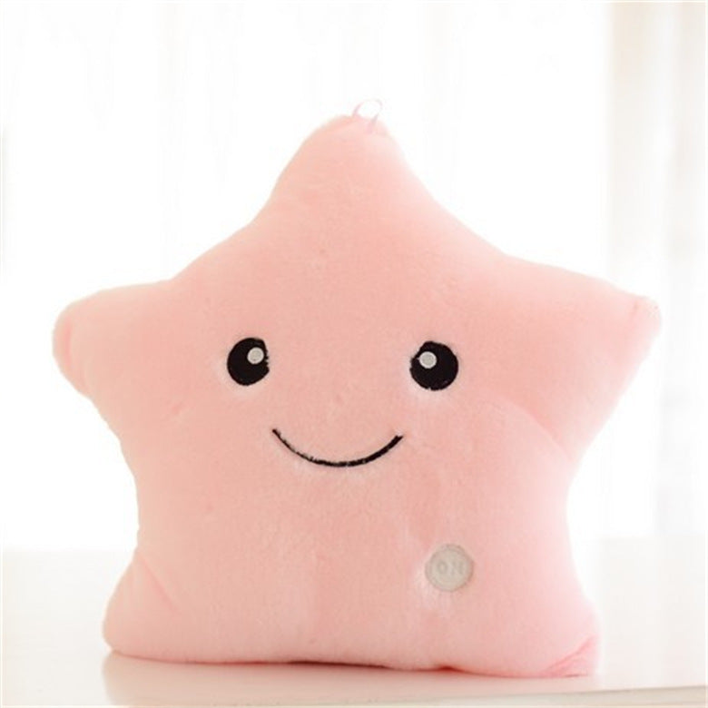 Luminous Colorful Star-Shaped Pillows