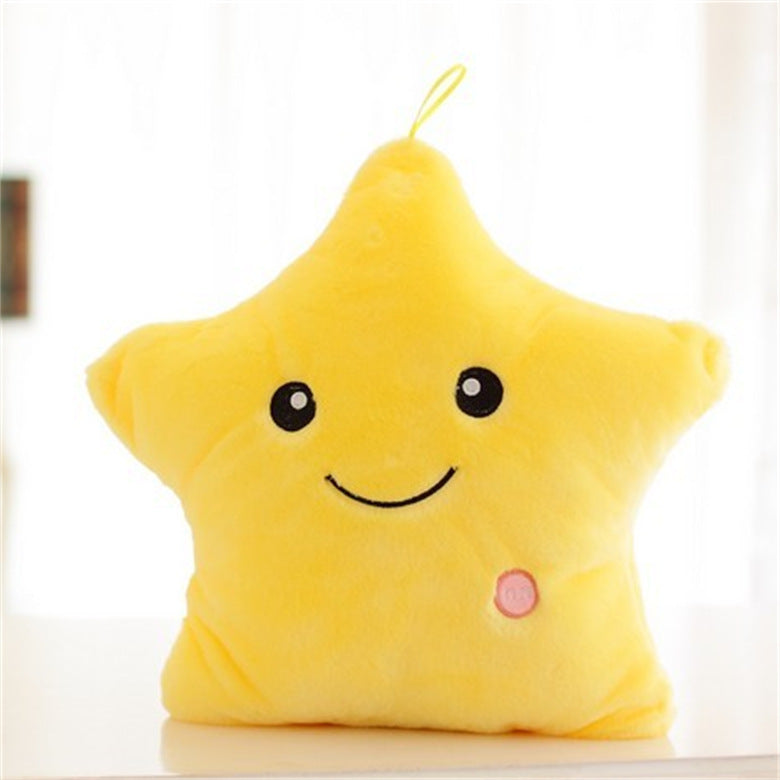 Luminous Colorful Star-Shaped Pillows