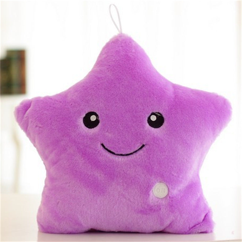 Luminous Colorful Star-Shaped Pillows