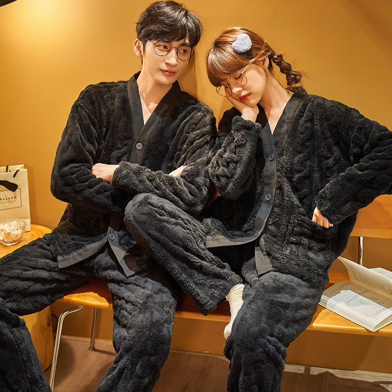 Two-Piece Flannel Fleece Loungewear Set