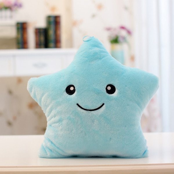 Luminous Colorful Star-Shaped Pillows